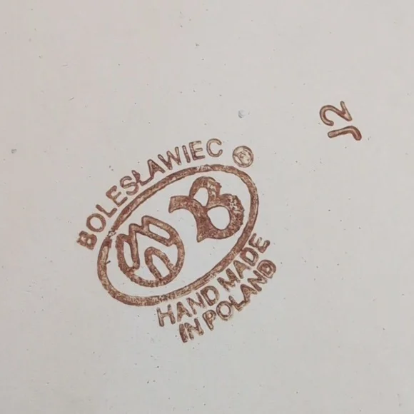 Polish Pottery Cutting Board with Blue Pattern - Picture 3 of 3